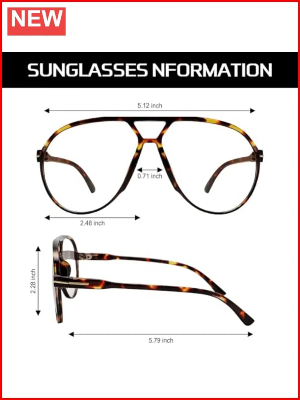 Retro Aviator Sunglasses for Women Men Oversized Classic 70s Vintage Square